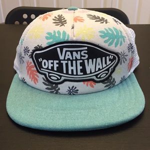 Vans Off The Wall Blue & White Snap Back Hat